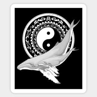 Yin and Yang Humpback Whales Sticker